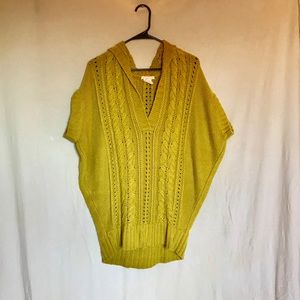 Funky chartreuse hooded sweater